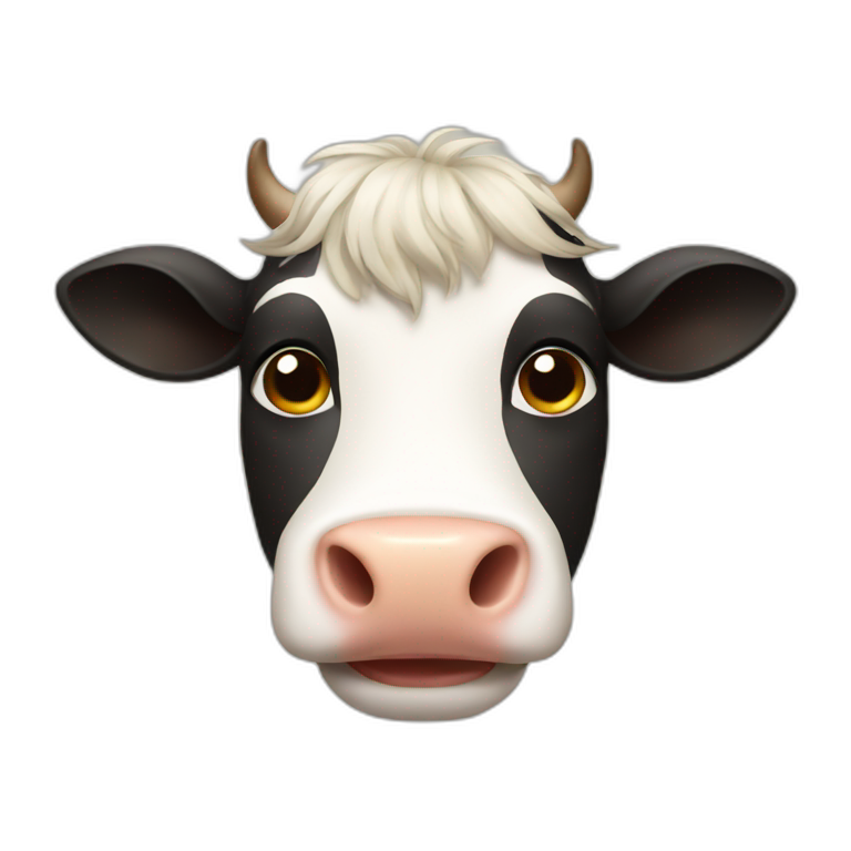 Vet Male With Brown Hair Petting Cow Ai Emoji Generator