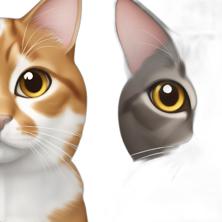 Black White Brown Calico Cat Sitting Ai Emoji Generator