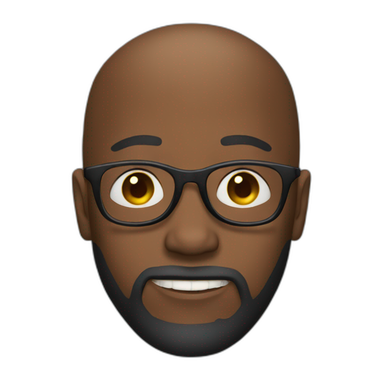 an African old man with white hair and beard | AI Emoji Generator