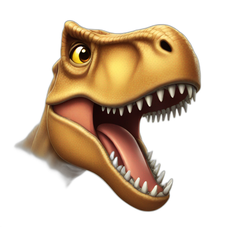 T-Rex flying a spaceship | AI Emoji Generator