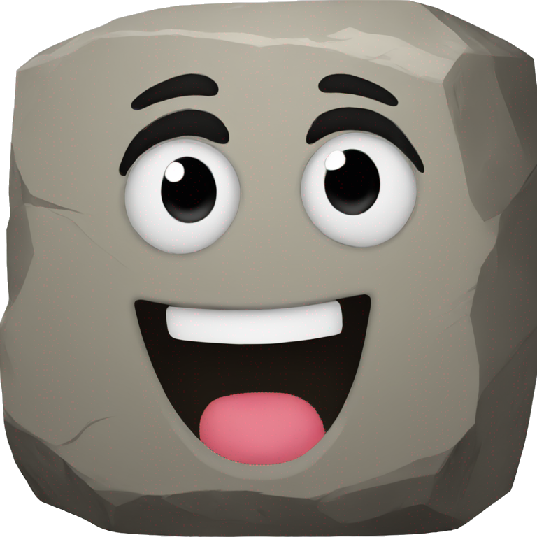 the rock with a thoughtful face | AI Emoji Generator