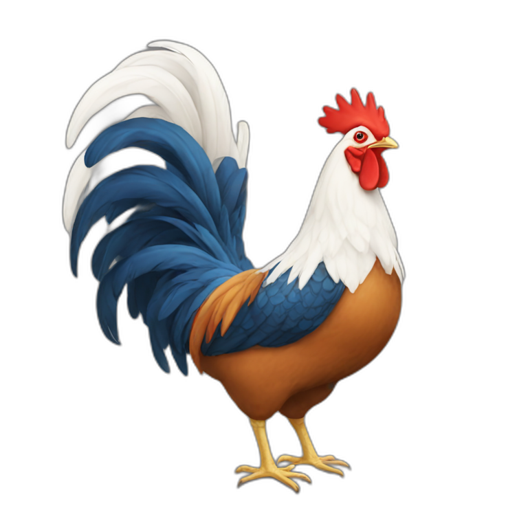 Mama pato con un gallo | AI Emoji Generator