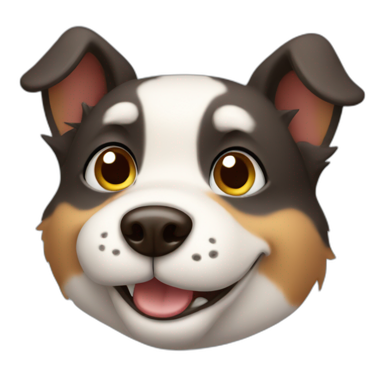 Smiling dog | AI Emoji Generator