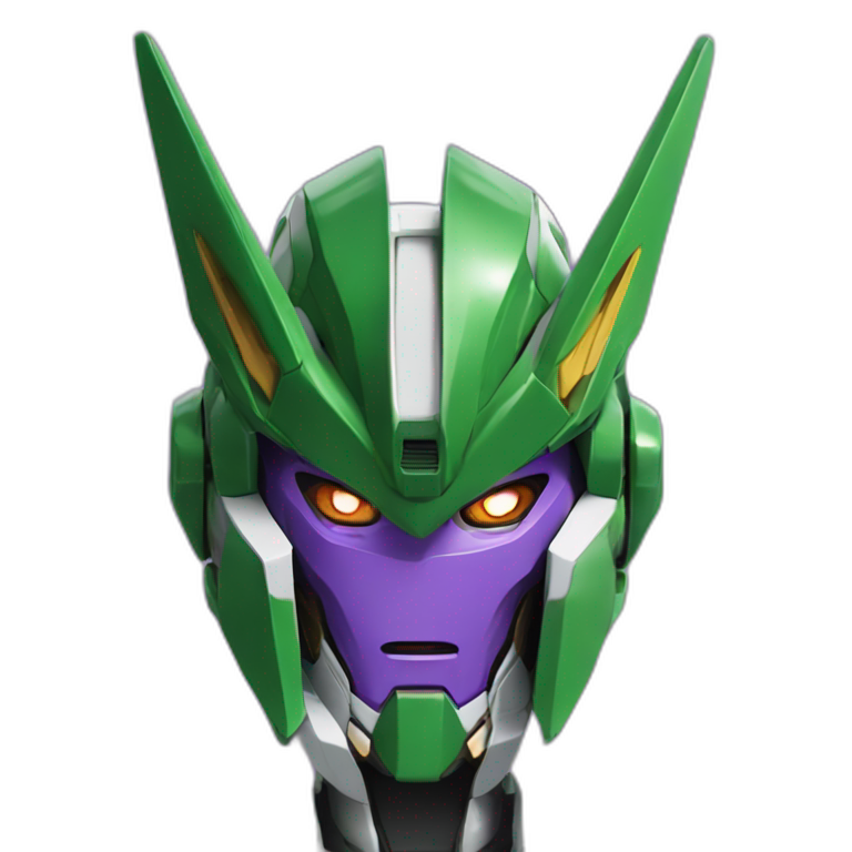 Purple And Green Gundam Barbatos Face 