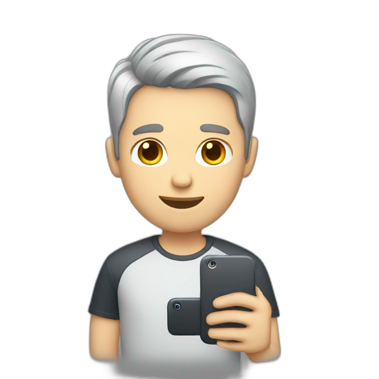 white programmer with dark short hair | AI Emoji Generator