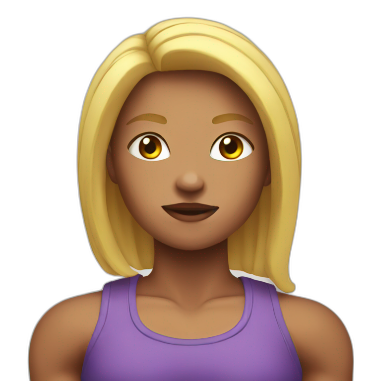 muscle girl lift | AI Emoji Generator