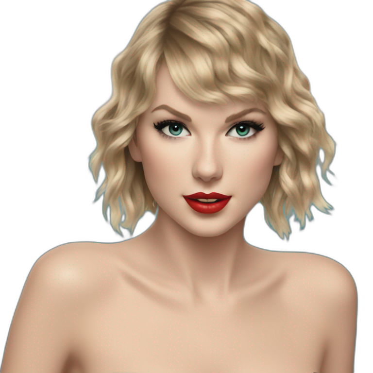 taylor swift in a blue car with a cat | AI Emoji Generator