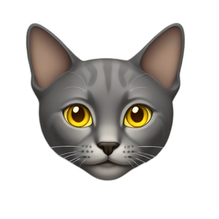 mysterious yellow cat locks eyes | AI Emoji Generator