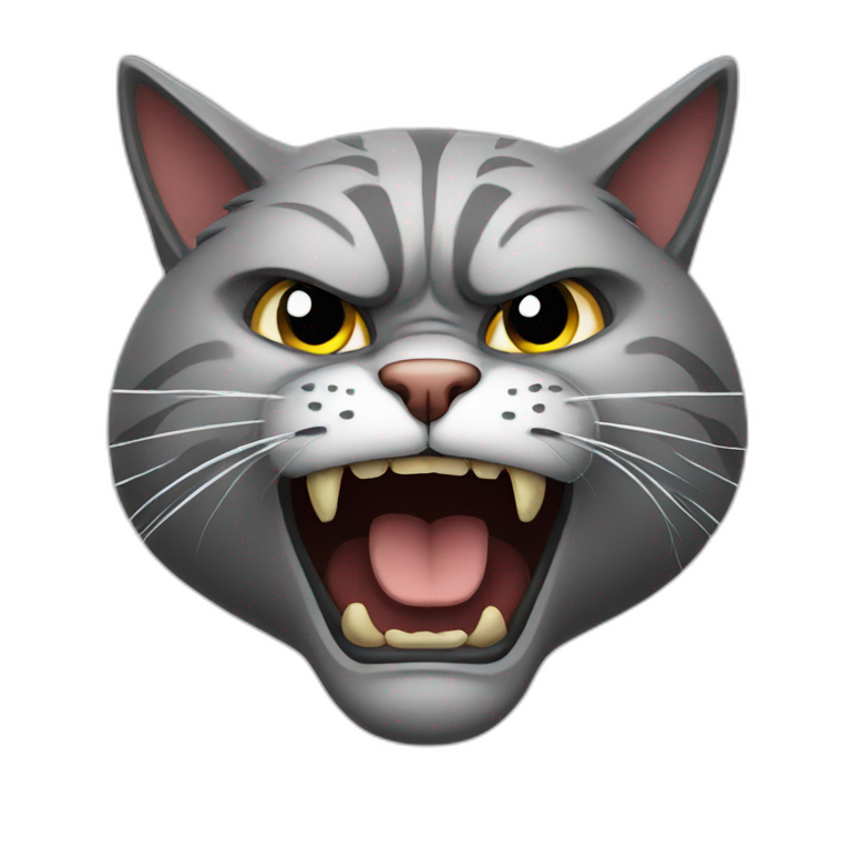 Angry cat | AI Emoji Generator