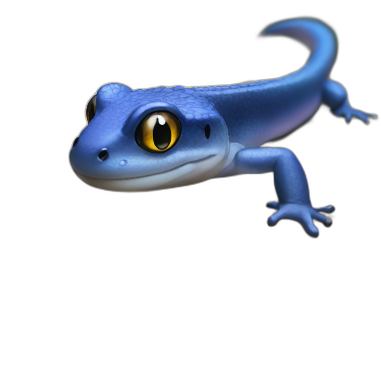 cute little salamander wearing a witch hat | AI Emoji Generator