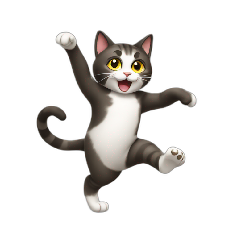 A cat dancing | AI Emoji Generator