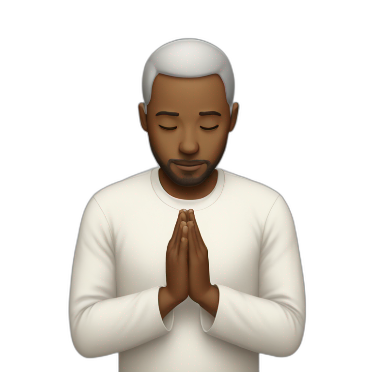 Jewish man praying in shul | AI Emoji Generator