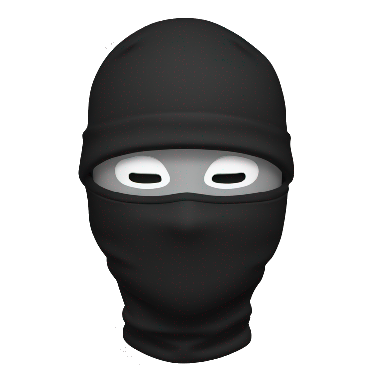 Matt black Jason ski mask | AI Emoji Generator