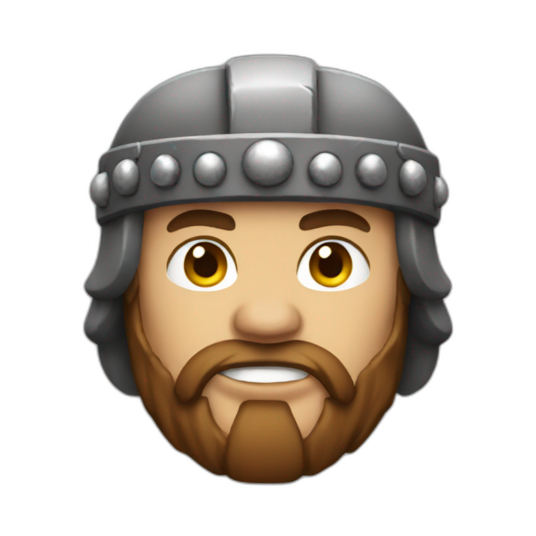 Female barbarian with blonde hair and axe | AI Emoji Generator