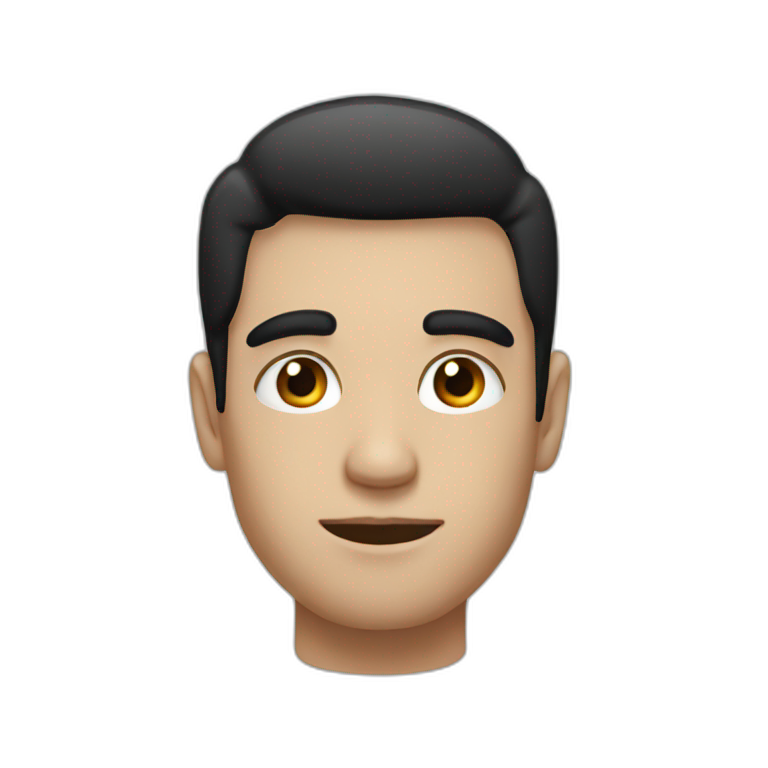 Guy with black hair, asian and with spot on face | AI Emoji Generator