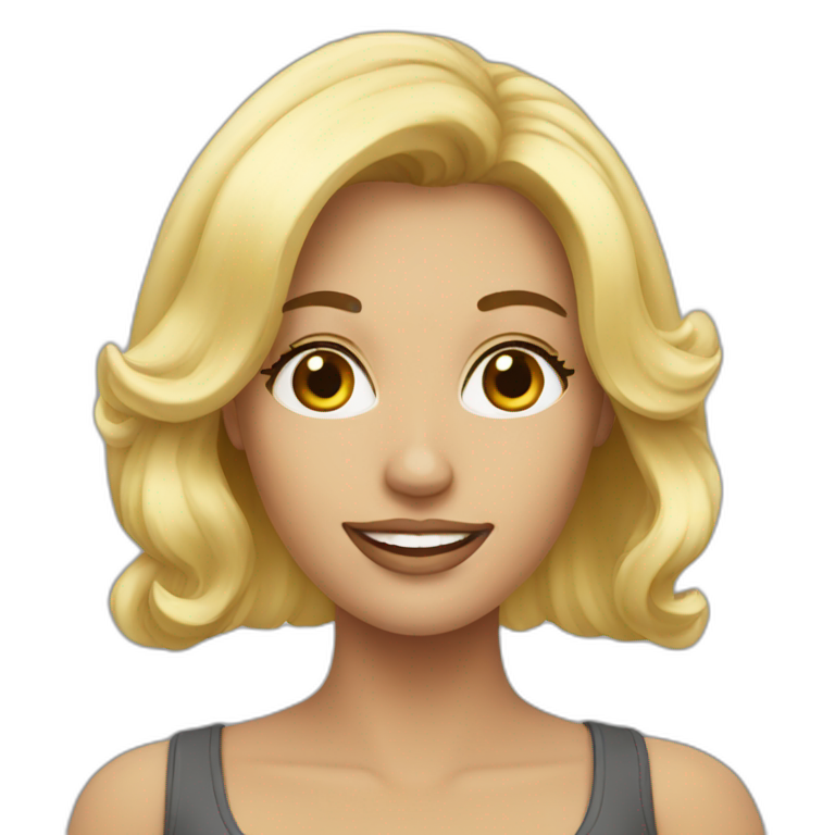 women, dirty blond hair, teacher | AI Emoji Generator