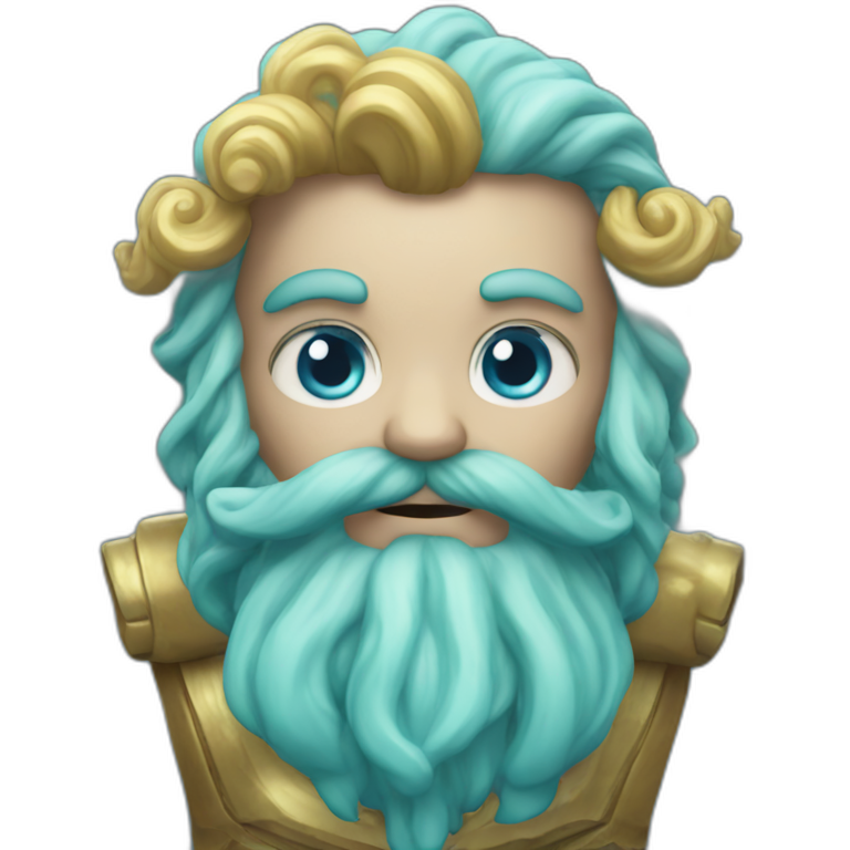 planet Neptune with a cartoon pensive face | AI Emoji Generator