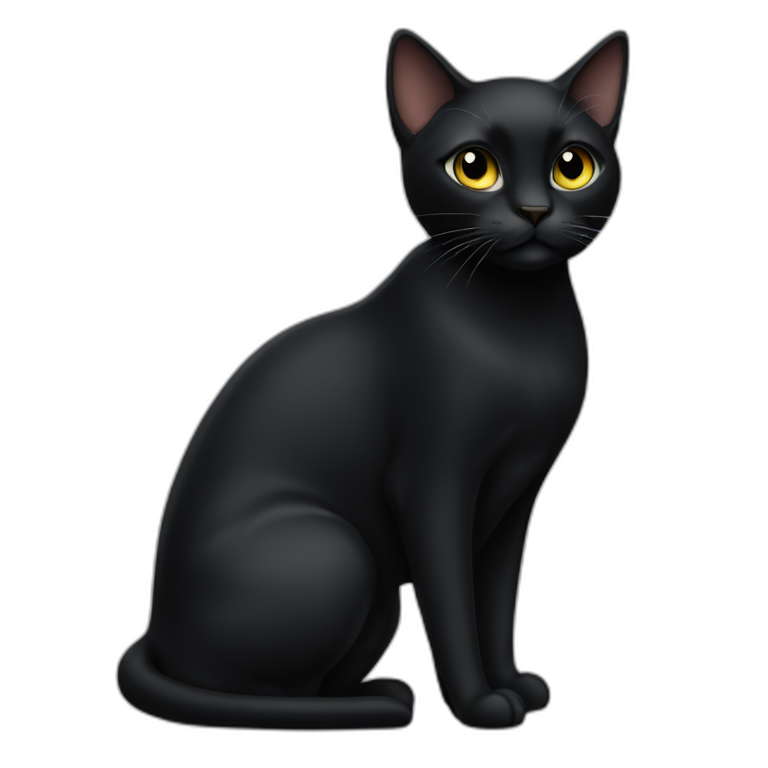 cute black cat icon. AI Generated 27735824 PNG