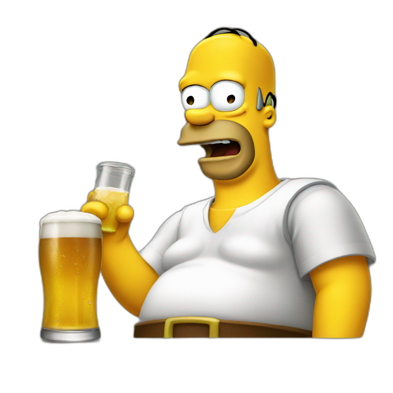 Homer beer cat | AI Emoji Generator