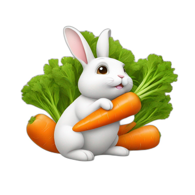 rabbit with a heart | AI Emoji Generator