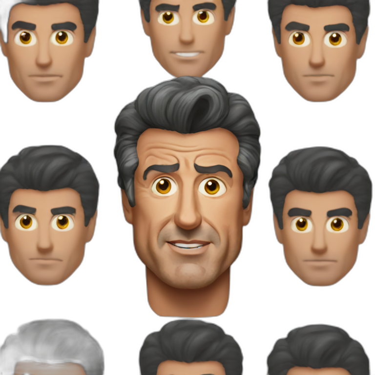 Sylvester Stallone punching | AI Emoji Generator