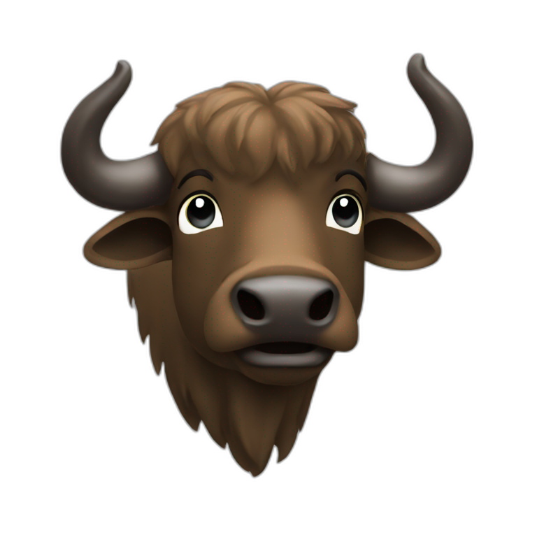 Racing Buffalo | AI Emoji Generator