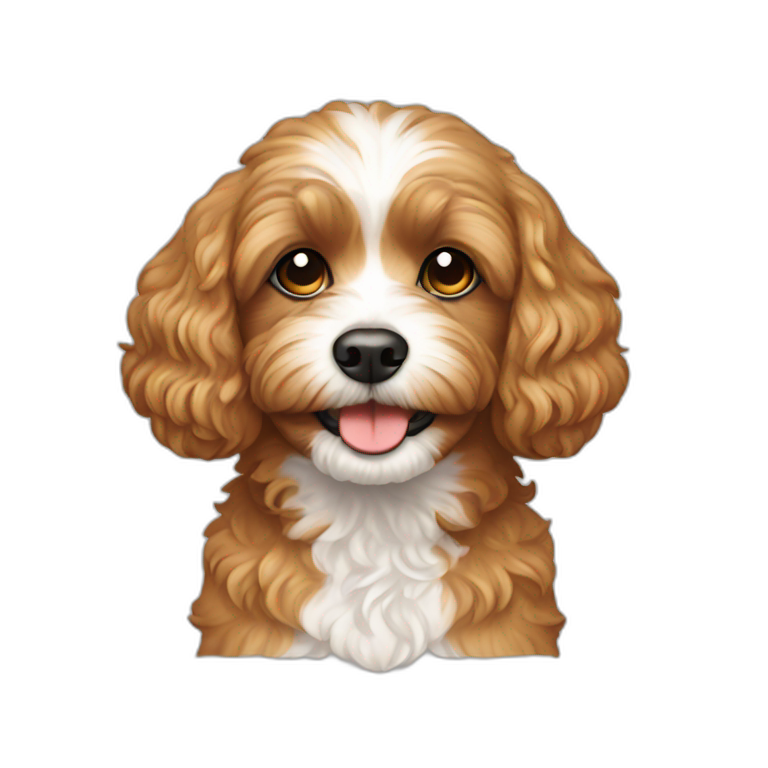 White cavapoo | AI Emoji Generator