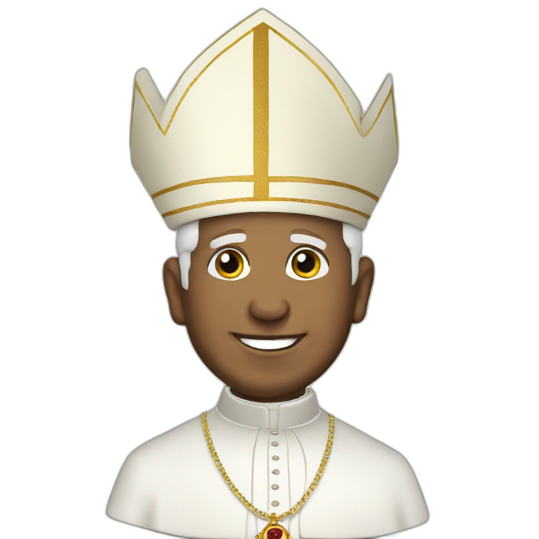 The Screaming yellow pope | AI Emoji Generator