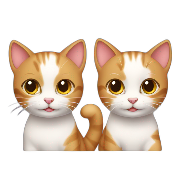 Two Cats drinking beer | AI Emoji Generator