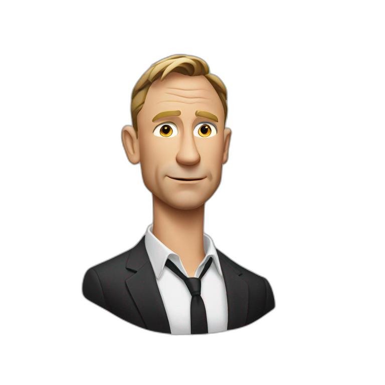 actor daniel craig cartoon wearing shirt | AI Emoji Generator