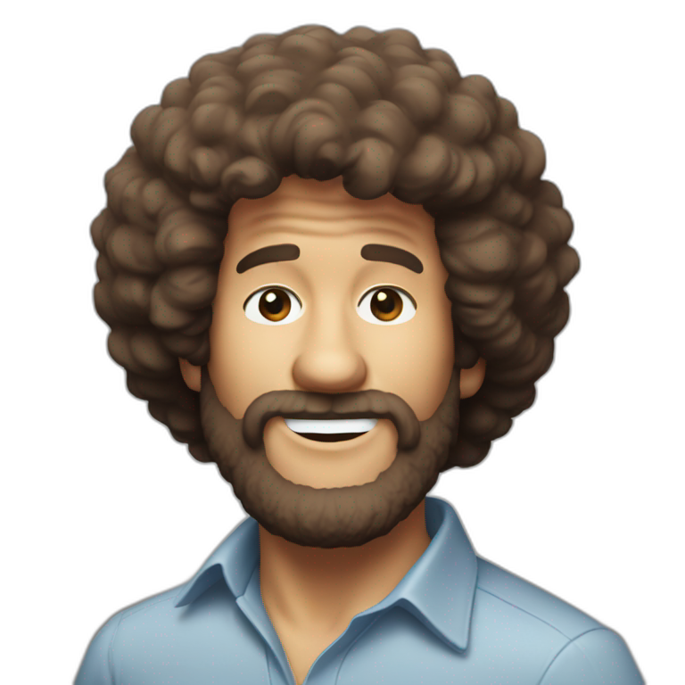 Bob Ross Brown Padres Hat | AI Emoji Generator