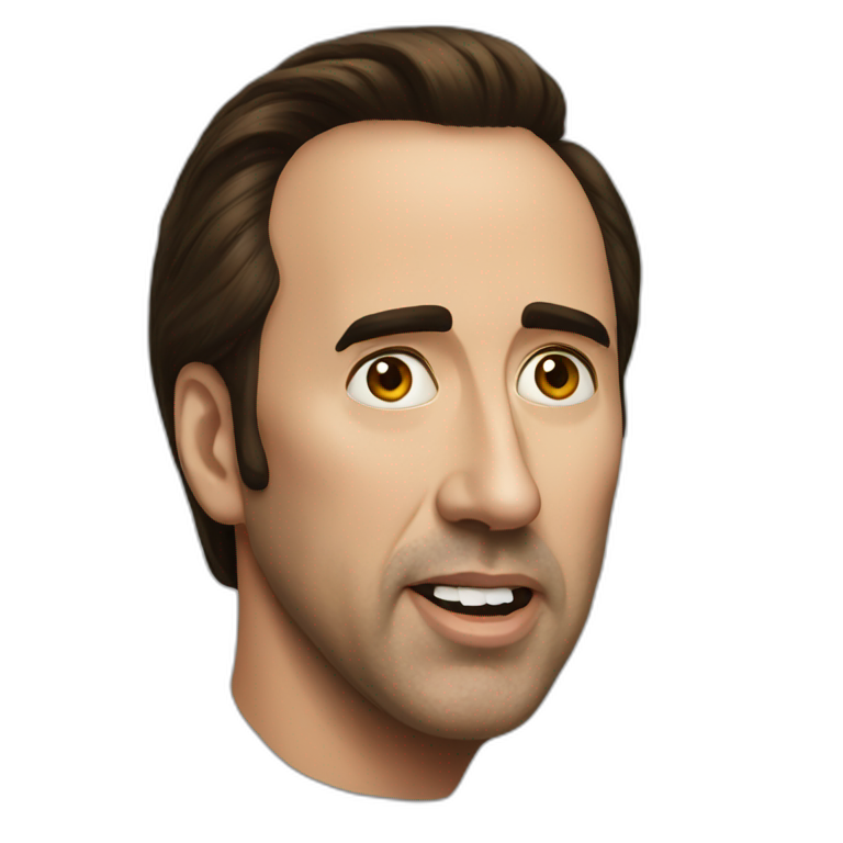 Nicolas cage with glock18 | AI Emoji Generator