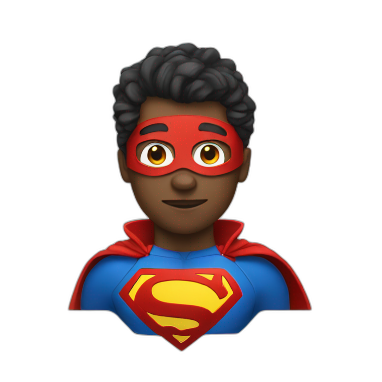 black man hero | AI Emoji Generator