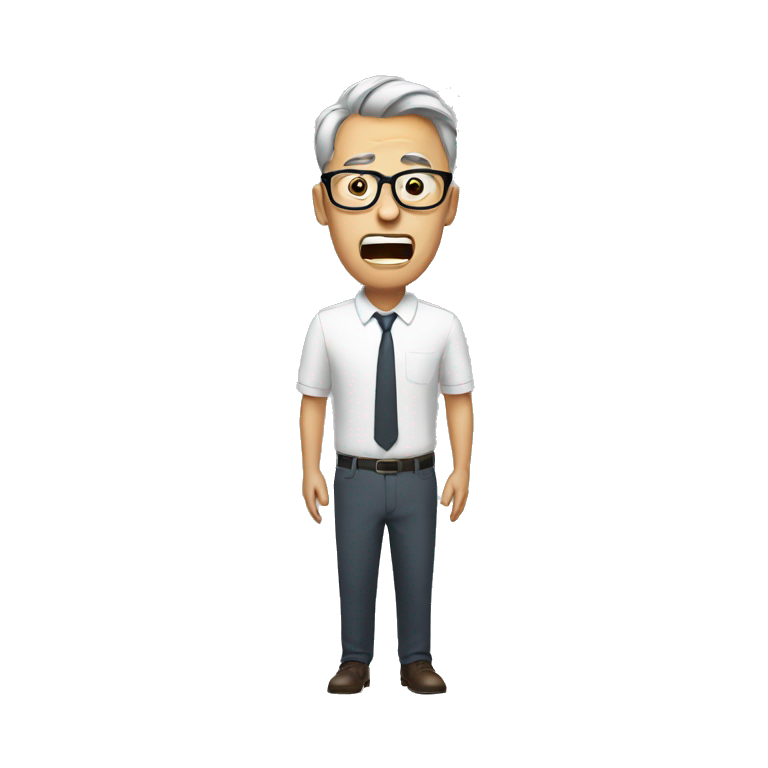 A blonde man screaming | AI Emoji Generator