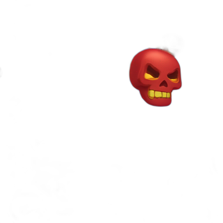 Skull red alien | AI Emoji Generator