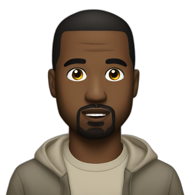 Kanye West waving | AI Emoji Generator