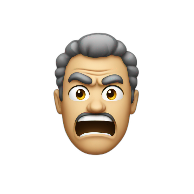 angry guy | AI Emoji Generator