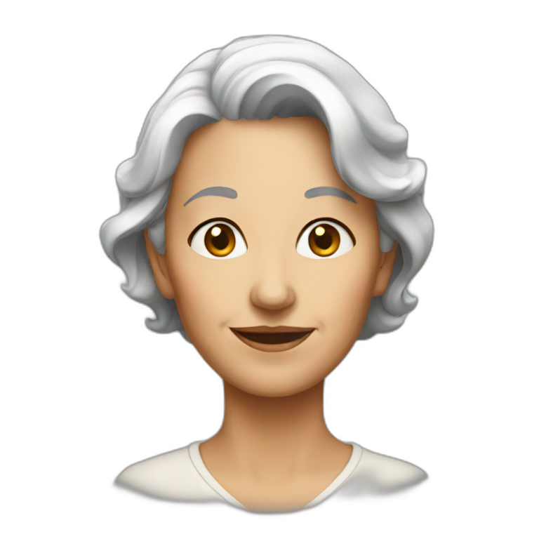 Old woman With black hair | AI Emoji Generator