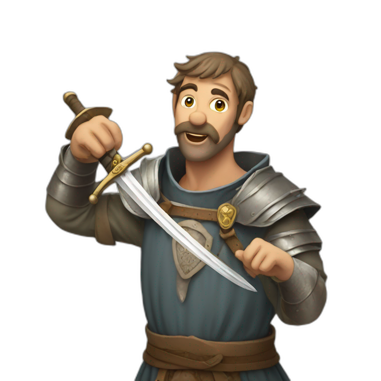 medieval sword-swallower | AI Emoji Generator