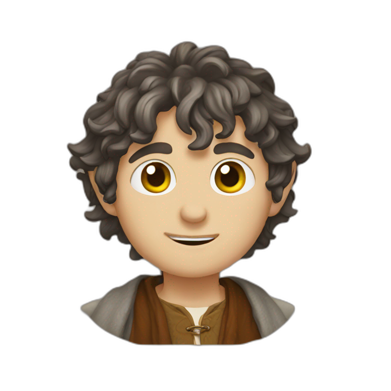 Frodo kissing sam | AI Emoji Generator