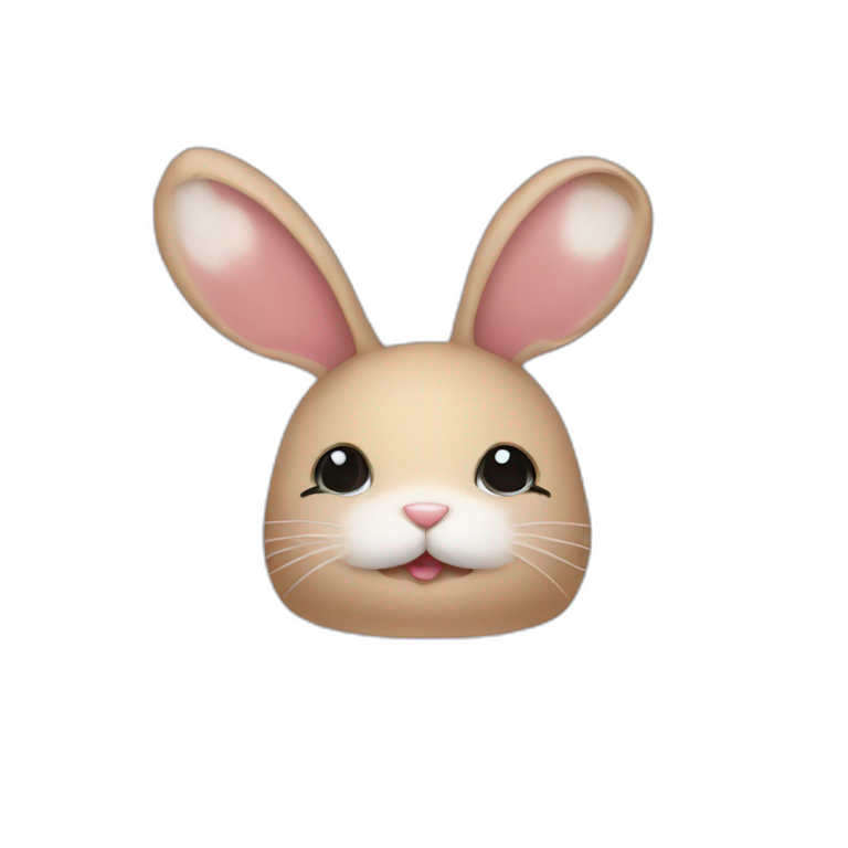 Bunny in hat with glasses | AI Emoji Generator