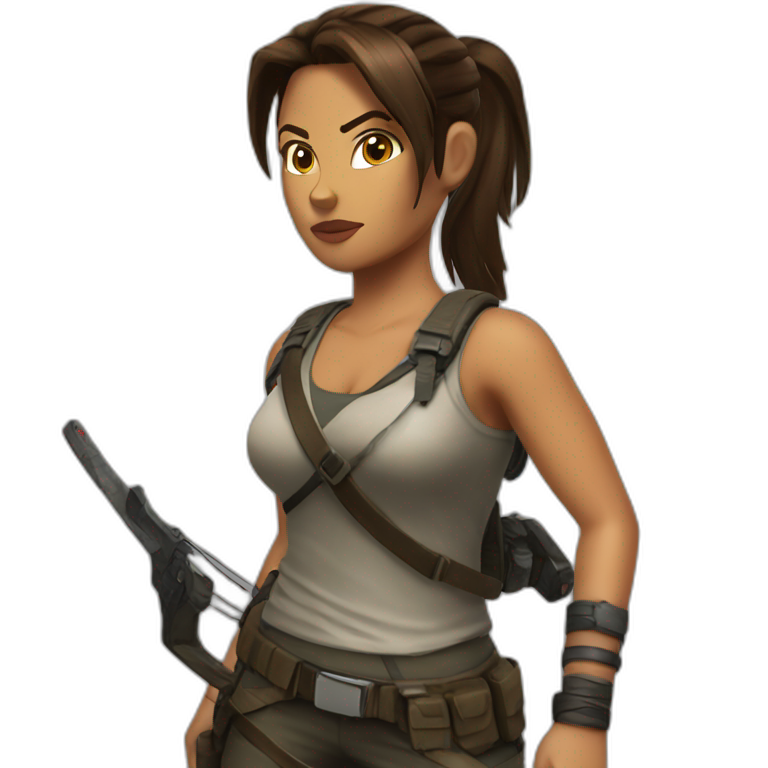 Lara Croft | AI Emoji Generator