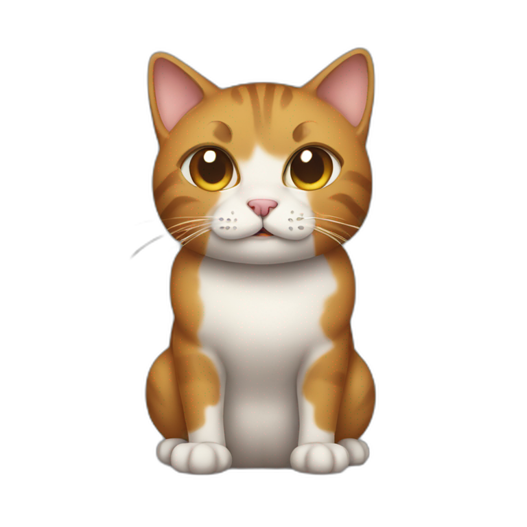 a big cat with a scarf | AI Emoji Generator