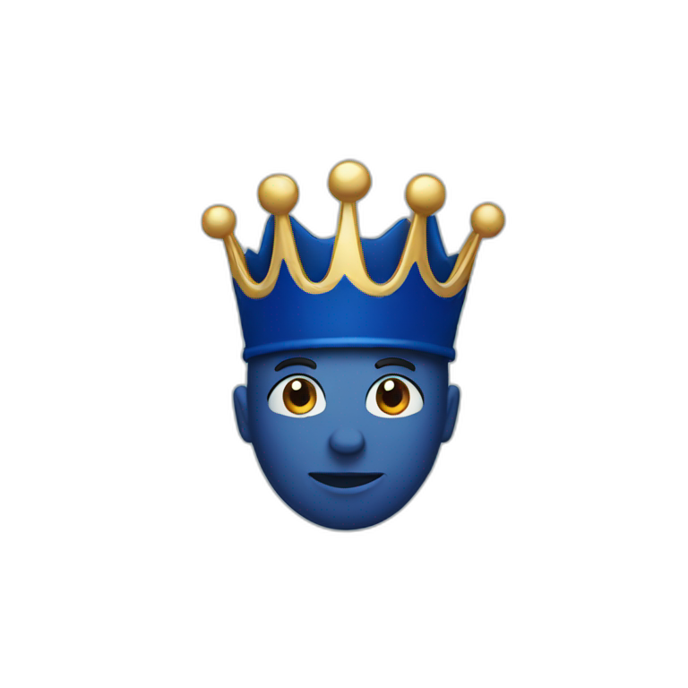 Blue Peking Opera Head Crown | AI Emoji Generator