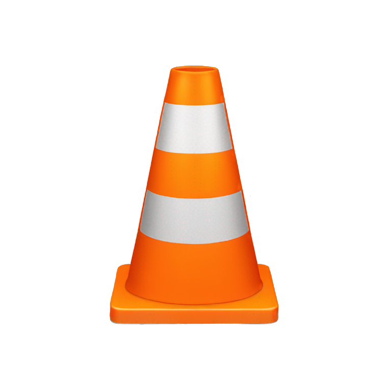 yellow man with traffic cone with black rim on their head | AI Emoji ...