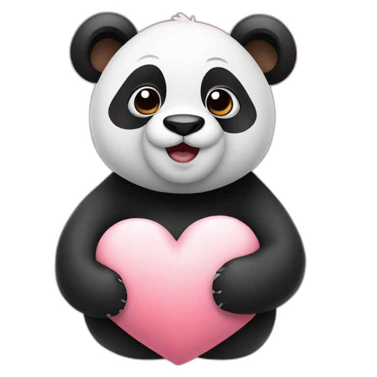 panda heart eyes | AI Emoji Generator