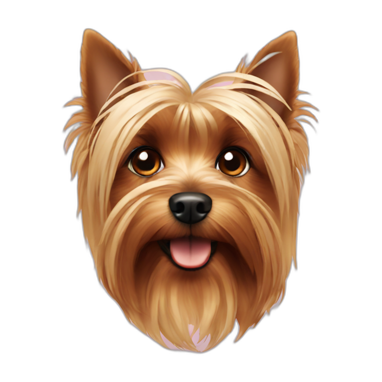 High-fiving Yorkshire Terrier | AI Emoji Generator