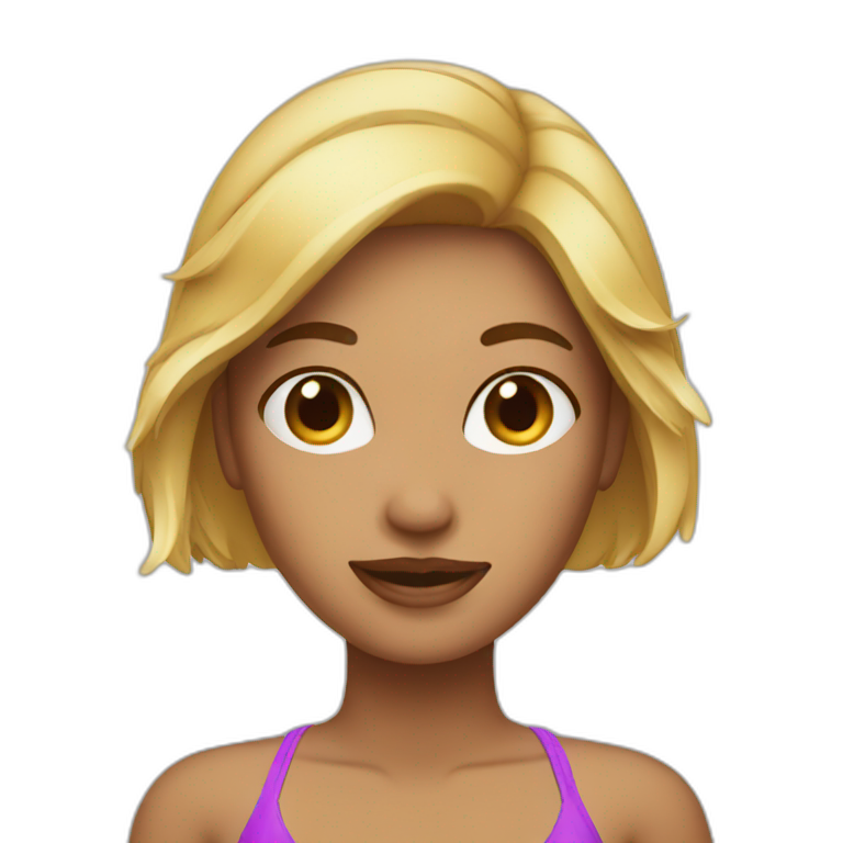Woman without bikini | AI Emoji Generator