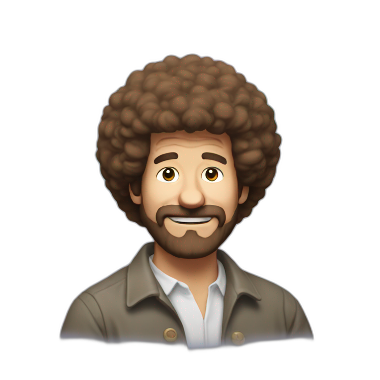 bob ross crying | AI Emoji Generator