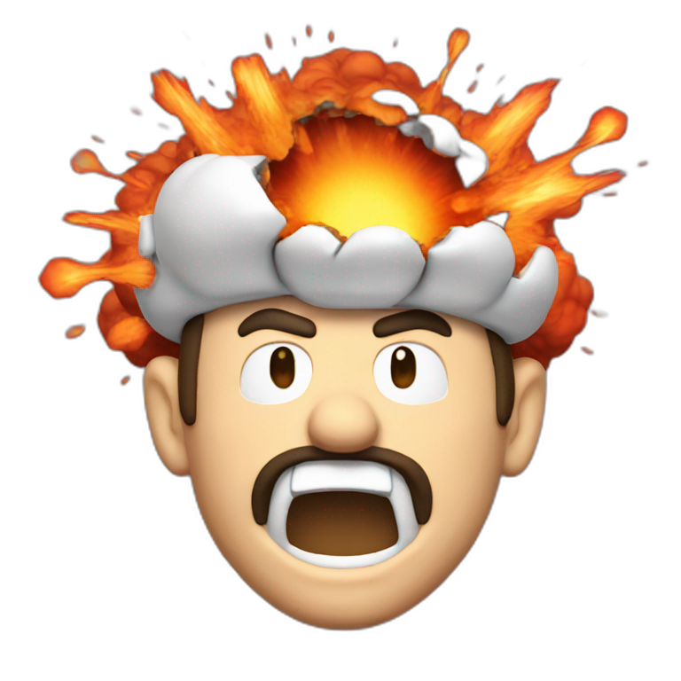 excited exploding head | AI Emoji Generator